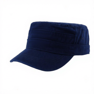 Casquette en coton noire OEM à 5 panneaux, unisexe, décontractée, ajustée, printemps-été, couleur unie, taille adulte 56-58 cm - Product Image 2