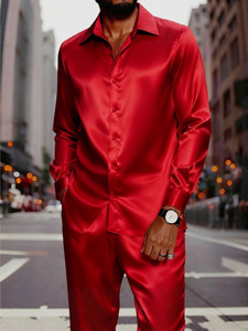 <span class=keywords><strong>Chemise</strong></span> habillée de luxe en satin pour <span class=keywords><strong>homme</strong></span>, <span class=keywords><strong>blanche</strong></span> <span class=keywords><strong>brillante</strong></span>, à manches longues, boutonnée, texture soyeuse et lisse, coupe ajustée pour événements formels et affaires - Product Image 4