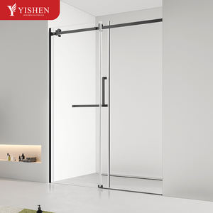 Offre spéciale, cadre en alliage d'aluminium, cabine de douche en verre trempé, <span class=keywords><strong>porte</strong></span> coulissante carrée modulaire <span class=keywords><strong>pour</strong></span> salle de douche, villa, salle de sport - Product Image 1