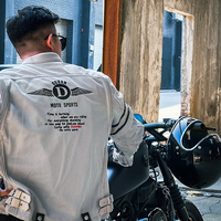 Pour Duhan rétro été Anti-chute veste de croisière décontractée pour hommes et femmes maille respirante moto et vêtements de course automobile
