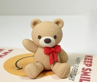 Bestseller Tortendekoration Cartoon Niedlicher Schleifenknoten Bär Geburtstag mit Dekorativen Accessoires Kuchendekoration Zubehör