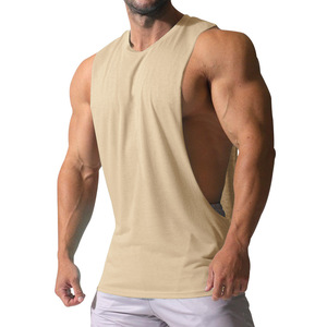 RUIQUWIN Venta al por mayor Nuevo chaleco deportivo de <span class=keywords><strong>verano</strong></span> para <span class=keywords><strong>hombre</strong></span>, talla grande, con aberturas laterales altas, sin mangas, para correr, camiseta sin mangas para gimnasio y fitness - Product Image 3