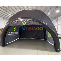 Exposition d'événements durables tente araignée gonflable en PVC noir publicité promotionnelle tente gonflable Gazebo à vendre