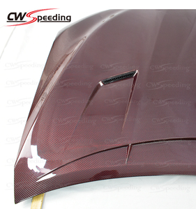 CWS STYLE RED CARBON FIBER <strong>ENGINE</strong> HOOD BONNET for 2018 TOYOTA CAMRY BODY KIT - Product Image 4