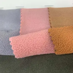 Fleece Fabric Polyester Super Soft Polar Suede Bonded Dyeing Fleece Fabric For Hoodie Fashion Garment