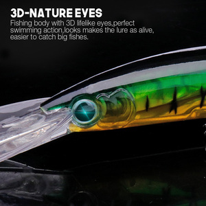 Wholesale <strong>Black</strong> Bass Rocking Hard Bait Minnow <strong>Trolling</strong> Lures Big Game Fishing Lures - Product Image 4