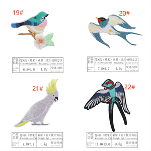 鉄の絶妙な刺繍された様々な形の鳥のパッチ - Product Image 4