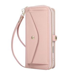 Étui portefeuille à fermeture éclair avec miroir intégré pour iPhone 17 Air/17 <span class=keywords><strong>Pro</strong></span>/16 <span class=keywords><strong>Pro</strong></span>/15 Plus/14, avec emplacements pour cartes - Product Image 3