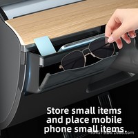 Boîte de rangement en gel de silice ABS miniature FML ZWH-260520 avec 1 à 3 compartiments pour téléphones portables, lunettes, conçue pour les véhicules Tesla