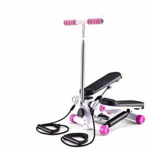Mini Stair Stepper With Resistance Bands Pink And Black Anti-Slip Home <b>Exercise</b> Equipment Manual Fitness Machine - Product Image 4