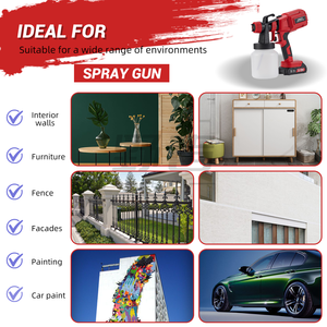 <span class=keywords><strong>Pistola</strong></span> de Pulverización Eléctrica HVLP de 21V con Batería, 4 Boquillas, 3 Modos de Pulverización, Contenedor de 800 ml, <span class=keywords><strong>para</strong></span> <span class=keywords><strong>Pintar</strong></span> Autos, Muebles, Paredes y Proyectos de Bricolaje - Product Image 6