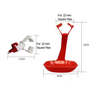 Bebedero para Aves <span class=keywords><strong>de</strong></span> Corral con Boquilla <span class=keywords><strong>de</strong></span> Acero Inoxidable, Compatible con Tubería Cuadrada <span class=keywords><strong>de</strong></span> 22 mm, Línea <span class=keywords><strong>de</strong></span> Agua, Bebedero Automático para Pollos, Patos, Gansos y Codornices - Product Image 2