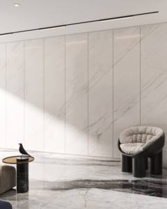 Azulejos de Pared para Baño y Aseo en Amarillo Albaricoque Mate, Aspecto Mármol, Azulejo de Pared para Interiores - Product Image 2