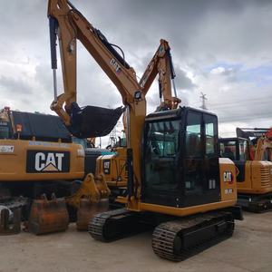 Excavatrice sur chenilles hydraulique mini CE certifiée d'origine japonaise Caterpillar Cat 305.5E2 5,5T avec accessoire tarière Cummins - Product Image 1