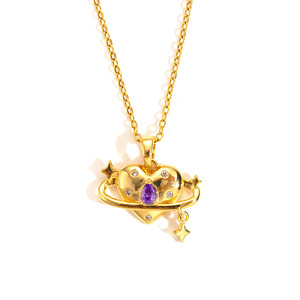 Collana con Ciondolo Affascinante in Acciaio Inossidabile 2025 con Catena Geometrica - Product Image 3