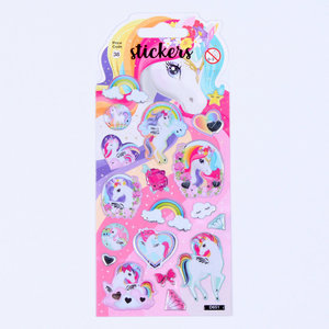 Adesivi decorativi per Computer per telefono cellulare divertenti simpatici animali da cartone animato farfalla unicorno ricompensa adesivi gonfi - Product Image 1