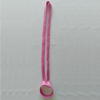 Chine usine sur mesure extérieur eau bière bouteille cou lanière sangle rose Silicone porte-gobelet tissé avec Polyester Nylon