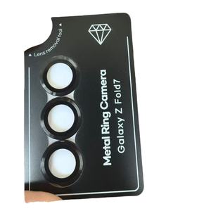 Protector de lente de cámara 9H Protector de pantalla de vidrio templado Película Protector de anillo de metal para Samsung Galaxy Z Fold <span class=keywords><strong>7</strong></span> Z Flip <span class=keywords><strong>7</strong></span> 6 - Product Image 1