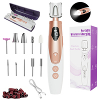 Lime à ongles électrique portable rechargeable sans fil pour manucure et pédicure en gel acrylique, usage professionnel en salon