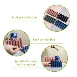 Moule à glaçons réutilisable en silicone écologique avec couvercle, 6 cavités mini, facile à démouler, anti-fuite, compatible lave-vaisselle, pour tubes à glace - Product Image 4