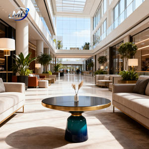 Mesa de Centro Moderna y Minimalista para Sala de Estar, Mesa de Centro Pequeña de Vidrio para el Hogar, Mesa de Centro para Sala de Estar - Product Image 5