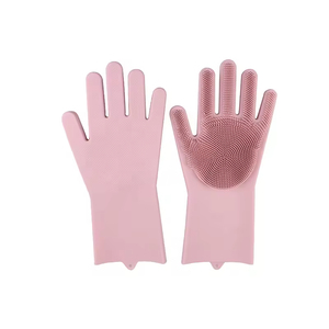 Customized Colo Medium Thick Sponge Reusable Silicone Dish Cleaning for <b>Pet</b> Dog Shedding Gloves <b>Brush</b> - Product Image 1