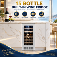 Armoire à vin moderne de petite taille personnalisée Minghou avec éclairage ambiant LED pour cuisine, chambre à coucher, style minimaliste moderne