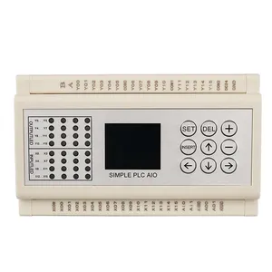 Relé programable de tiempo Huaqingjun PLC 16-in 16-out Salida de relé 2AO 0-20mA Controlador PLC para válvulas