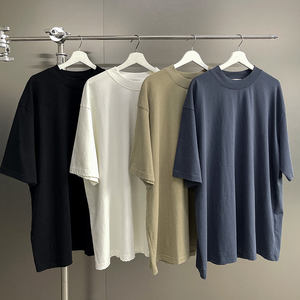Customized logo <b>printed</b> round neck T-shirt for men, 100% pure cotton <b>neutral</b> solid color T-shirt - Product Image 2