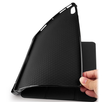 Triple pli porte-crayon souple étui en cuir à rabat pour IPad Air 6 11 pouces 2024 / Air 5 4 /ipad 10th 9 8