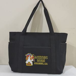 Bolsa de Tela Ecológica Reutilizable con Logotipo Personalizado, Bolsa de Lona Orgánica con Asas de Cuerda para Compras - Product Image 2