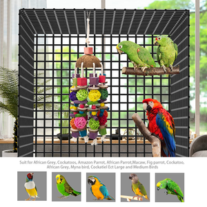 Accesorios para Mascotas, Juguetes de Madera Multicolores para Pájaros, Cuerda de Coco para Masticar, Juguete Colgante para Jaula, para Loros Grises Africanos - Product Image 5