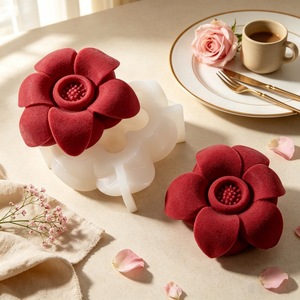 Six Petal Flower <b>Silicone</b> Mold Rafflesia Shape <b>Baking</b> Cake Chocolate Jelly Pudding Mold Home Commercial Use - Product Image 1