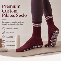 Chaussettes de yoga personnalisées pour femmes, respirantes, confortables, antidérapantes, pour le Pilates, le fitness, chaussettes de sport