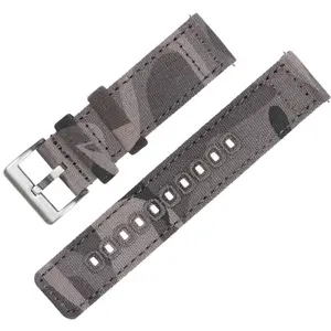 Custom Camo Fabric Watch Strap 20mm 22mm 24mm Quick Release Camouflage Canvas Watch Band for Men Women