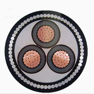 Câble d'alimentation haute tension souterrain 11kV 22kV 33kV, câble blindé à âme en cuivre isolé XLPE pour système de distribution d'énergie - Product Image 1