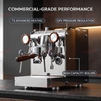 Mesin Espresso Rumah & Komersial Boiler 1L, Kompensasi Suhu T3, Pompa Ganda, OPV 9Bar, Sistem Cold Brew