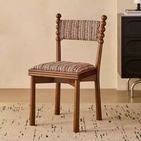 Chaise de salle à manger en bois massif de style Mid-Century, en bois d'hévéa, avec dossier et coussin moelleux, écologique, pour banquets - Vente en gros usine