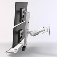 Plateau de clavier industriel T8-GAKB-SPB avec 2 écrans Support de lecteur USB pour lecteur de codes à barres Station de travail personnalisable OEM