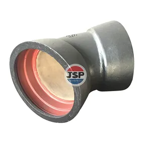 JSP ISO2531 Ferro Dúctil dobra de soquete duplo 90/45/22.5/11.25 graus cotovelo de pressão para tubo de PVC/PE