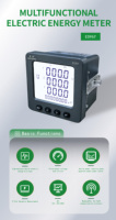 EASTSONG ES96Y/K3 Medidor de Energía Eléctrica Trifásico Multifuncional Clase 0.5, Medidor de Potencia Digital LCD 4DI+2DO Modbus RTU/DL/T645