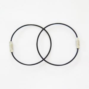 Hanging Luggage <b>Tag</b> and ID <b>Tag</b> Keepers Stainless Steel Wire Ring Cable Loops Rings - Product Image 2