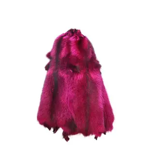 China fabriek groothandel goedkope prijs geverfd kleur wasbeer bont skins wasbeer bont verbergen