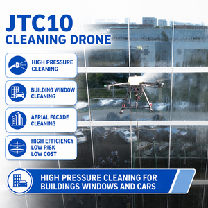 Drone de nettoyage JTC10, nettoyeur de vitres haute pression pour bâtiments et voitures, nettoyage aérien des façades, UAV - Product Image 1