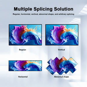 Layar LCD Video CCTV, Bezel sempit 4K 3.5 Nits LCD Video dinding untuk Monitor tampilan iklan 65 inci 500mm - Product Image 5