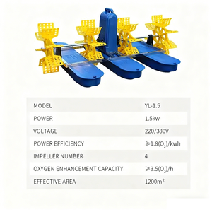 L'aérateur de roue <span class=keywords><strong>d</strong></span>'<span class=keywords><strong>eau</strong></span> de réducteur de cannelure de 2hp1.5kw 4-blade 9 est utilisé pour l'oxygénation et l'aquaculture dans des étangs de crevette - Product Image 3