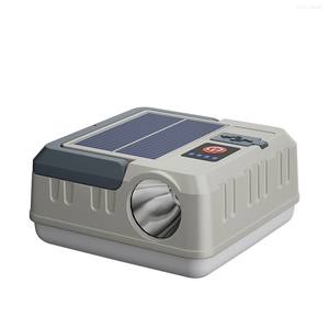 Outdoor Solar Waterproof Rechargeable LED Mobile Power Supply Camping <b>Flashlight</b> Searchlight IP65 Protection Multi-Color CE - Product Image 1