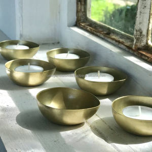 Support à bougie en laiton plaqué or, très vendu, pour la décoration de la maison, les mariages et les présentations de table de Noël - Product Image 3