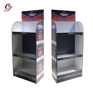 Aangepaste Vloer Winkel Product Display Staat Kartonnen Gegolfde Visuele Merchandising Displays Voor Dranken Frisdranken