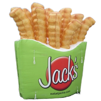 Modèles de frites gonflables géants personnalisés pour l'extérieur Chips frites gonflables pour la publicité de modèles alimentaires gonflables